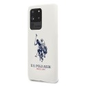 U.S. Polo Assn. Silicone Case силиконов кейс за Samsung Galaxy S20 Ultra, Бял