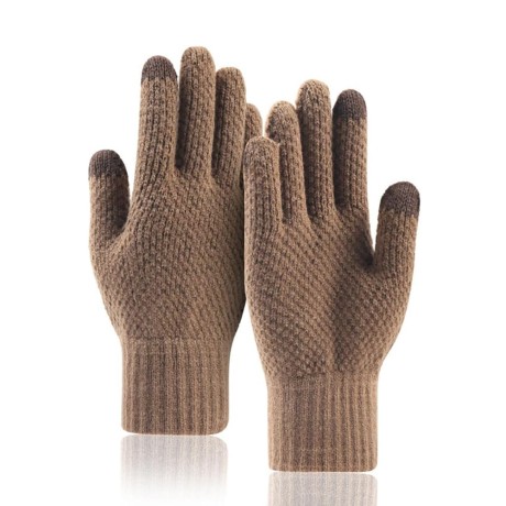 Ръкавица Gloves (ST0013) - from Acrylic, Size 22cm - Coffee