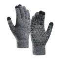 Ръкавица Gloves (ST0018) - Double Layer and Velvet/Acrylic, Size 23cm - Grey