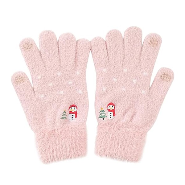 Ръкавица Gloves (ST0011) - from Mink Fur, Size 21cm - Pink