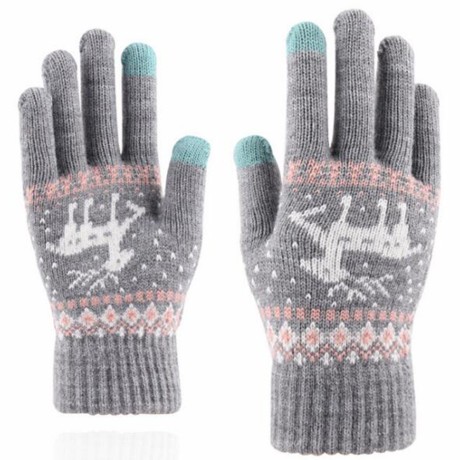 Ръкавица Touchscreen Gloves Raindeer (ST0002) - Wool - Gray