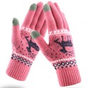 Ръкавица Touchscreen Gloves Raindeer (ST0002) - Wool - Dark Pink