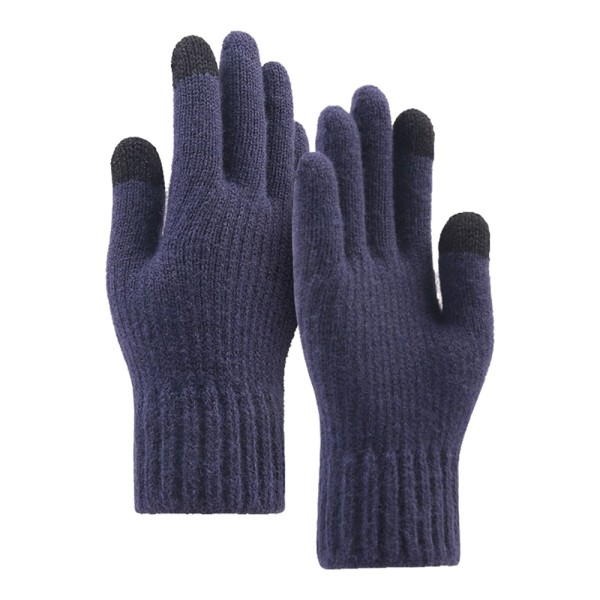 Ръкавица Gloves (ST0012) - from Alpaca Wool, Size 22cm - Navy Blue