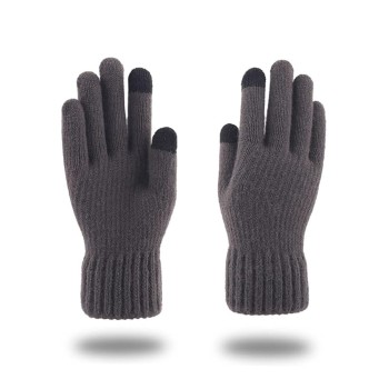 Ръкавица Gloves (ST0012) - from Alpaca Wool, Size 22cm - Dark Grey