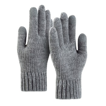 Ръкавица  Gloves (ST0012) - from Alpaca Wool, Size 22cm - Light Grey