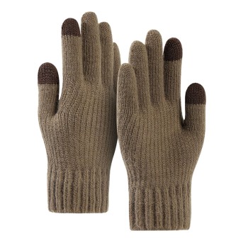 Ръкавица  Gloves (ST0012) - from Alpaca Wool, Size 22cm - Coffee