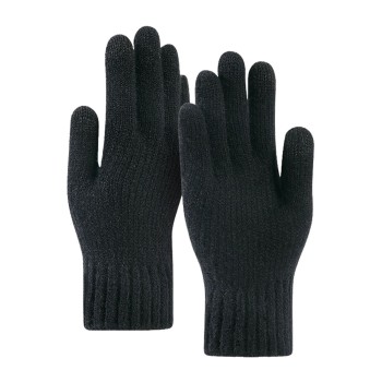 Ръкавица Gloves (ST0012) - from Alpaca Wool, Size 22cm - Black