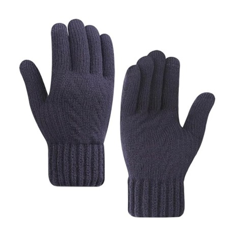 Ръкавица Gloves (ST0015) - from Alpaca Wool, Size 21cm - Navy Blue