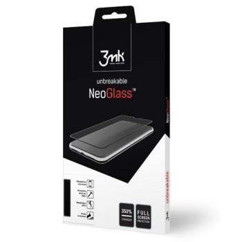 Стъклен протектор 3MK NeoGlass за Samsung Galaxy M21, Черен