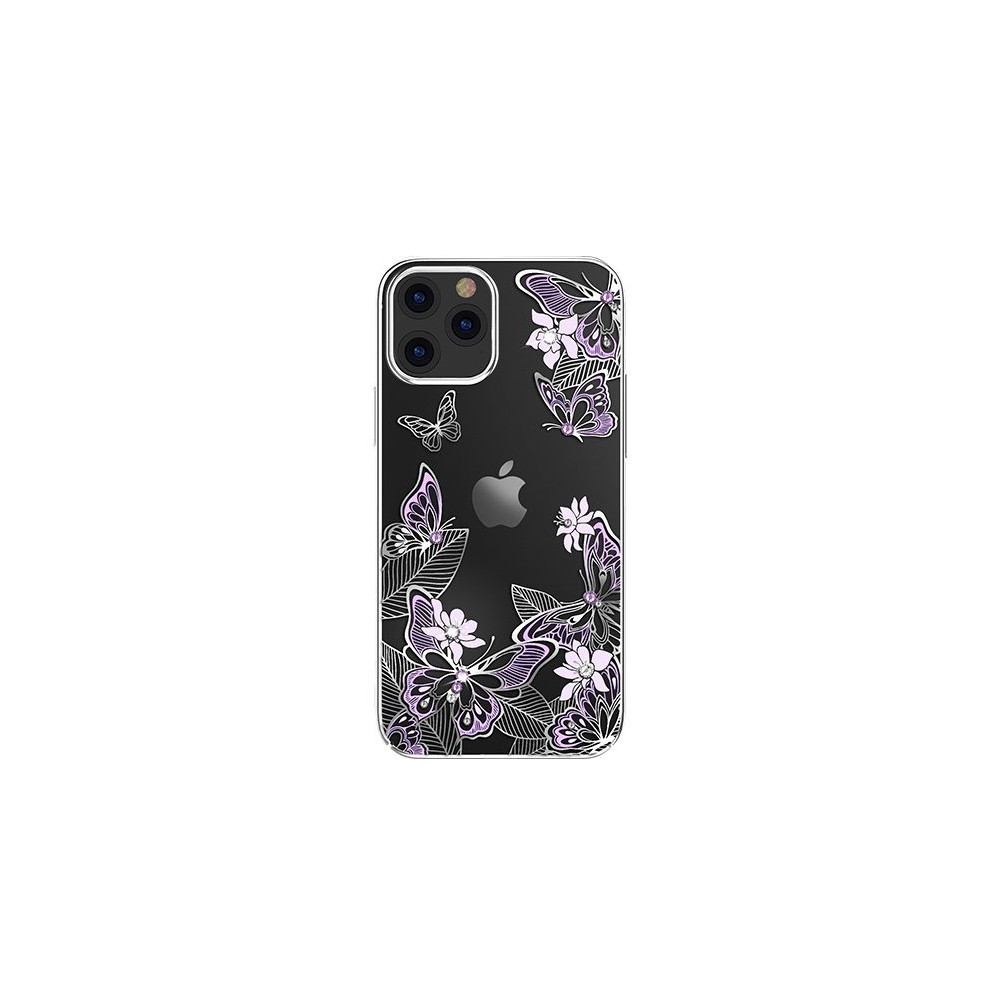 Калъф Kingxbar Butterfly Series original Swarovski crystals iPhone 12 Pro / iPhone 12 purple