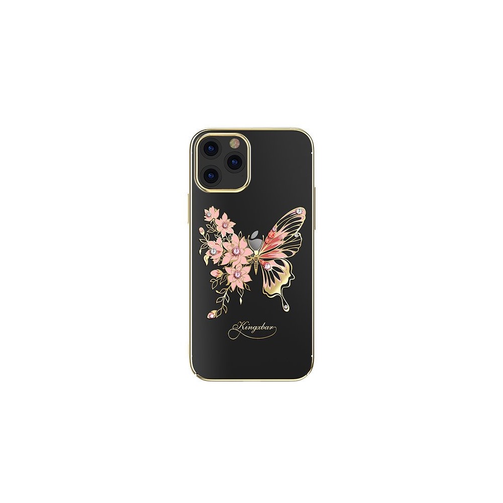 Калъф Kingxbar Butterfly Series original Swarovski crystals iPhone 12 Pro / iPhone 12 golden
