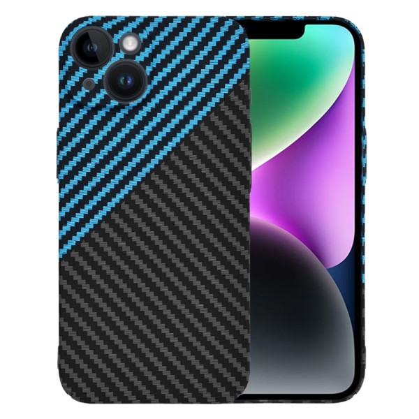 Калъф Techsuit - Carbonite FiberShell - iPhone 14 - Blue Pulse