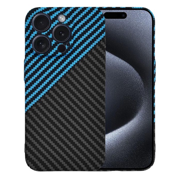 Калъф Techsuit - Carbonite FiberShell - iPhone 15 Pro - Blue Pulse