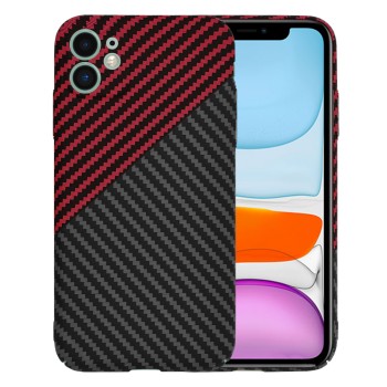 Калъф Techsuit - Carbonite FiberShell - iPhone 11 - Red Vortex