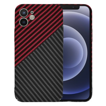 Калъф Techsuit - Carbonite FiberShell - iPhone 12 - Red Vortex