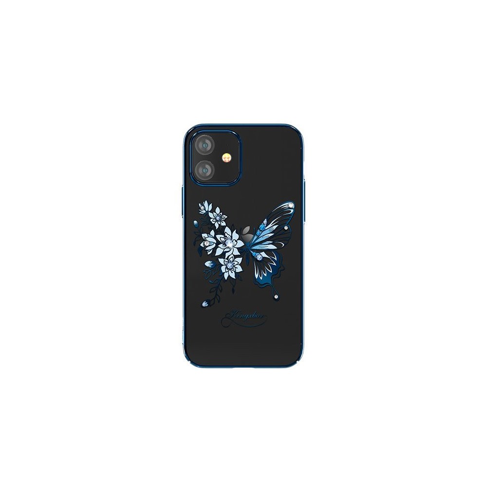 Калъф Kingxbar Butterfly Series  original Swarovski crystals iPhone 12 mini blue