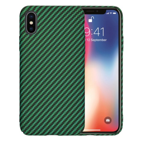 Калъф Techsuit - Carbonite FiberShell - iPhone X / iPhone XS - Green