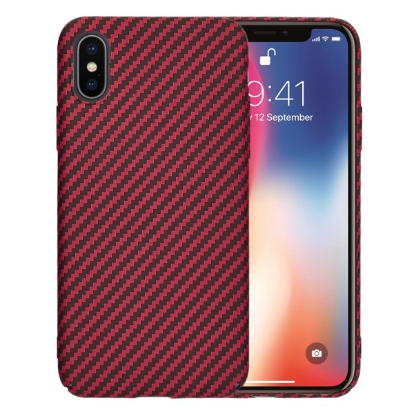 Калъф Techsuit - Carbonite FiberShell - iPhone X / iPhone XS - Red