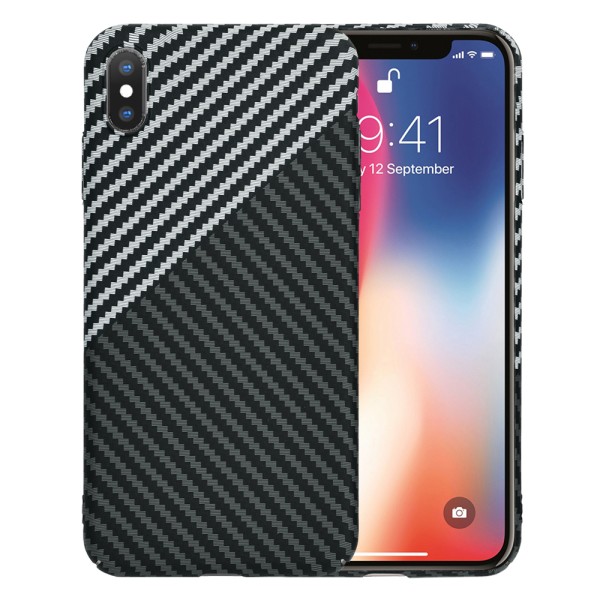 Калъф Techsuit - Carbonite FiberShell - iPhone X / iPhone XS - Stealth Gray