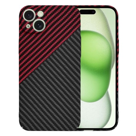 Калъф Techsuit - Carbonite FiberShell - iPhone 15 Plus - Red Vortex