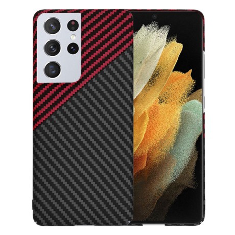 Калъф Techsuit - Carbonite FiberShell - Samsung Galaxy S21 Ultra 5G - Red Vortex