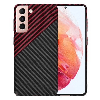 Калъф Techsuit - Carbonite FiberShell - Samsung Galaxy S21 5G - Red Vortex