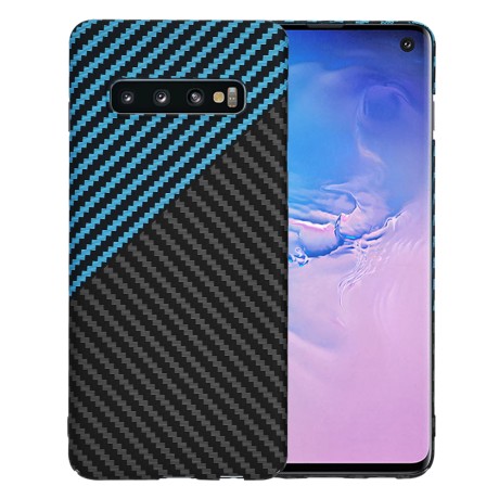 Калъф Techsuit - Carbonite FiberShell - Samsung Galaxy S10 - Blue Pulse