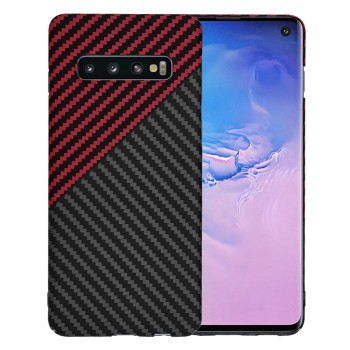 Калъф Techsuit - Carbonite FiberShell - Samsung Galaxy S10 - Red Vortex