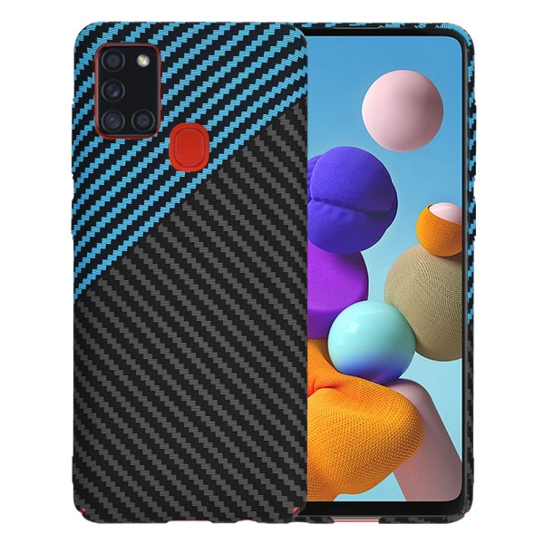 Калъф Techsuit - Carbonite FiberShell - Samsung Galaxy A21s - Blue Pulse