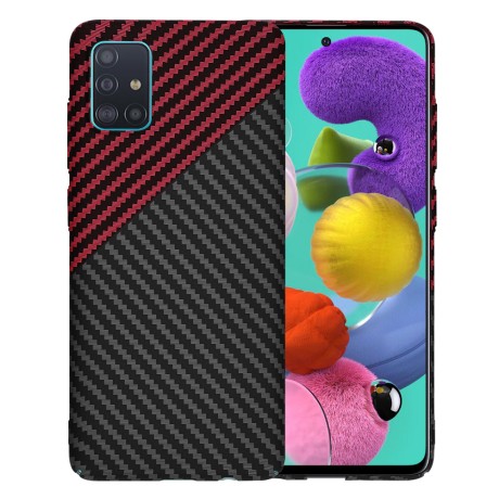 Калъф Techsuit - Carbonite FiberShell - Samsung Galaxy A51 4G - Red Vortex