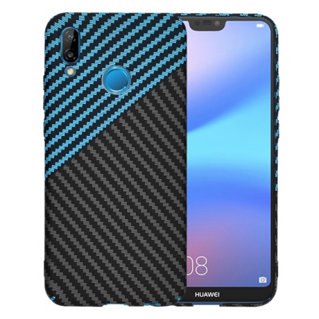 Калъф Techsuit - Carbonite FiberShell - Huawei P20 Lite - Blue Pulse