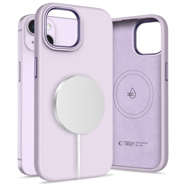 Калъф Tech-protect Silicone Pure Magsafe iPhone 14, Mauve