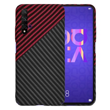 Калъф Techsuit - Carbonite FiberShell - Huawei Nova 5T / Honor 20 - Red Vortex