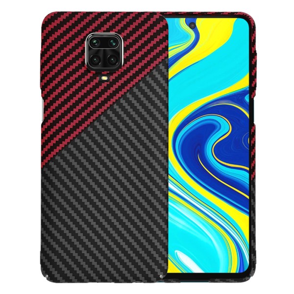 Techsuit - Carbonite FiberShell - Xiaomi Redmi Note 9S / Note 9 Pro / Note 9 Pro Max - Red Vortex