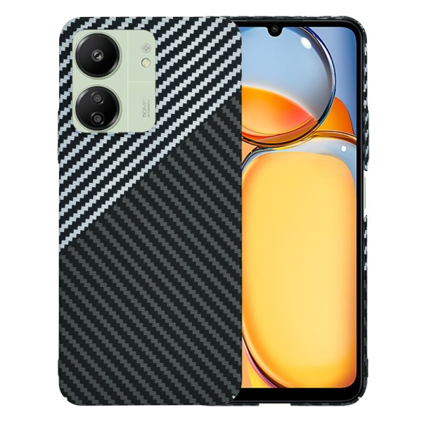 Калъф Techsuit - Carbonite FiberShell - Xiaomi Redmi 13C 4G / 13C 5G / Poco M6 / C65 - Stealth Gray