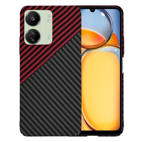 Калъф Techsuit - Carbonite FiberShell - Xiaomi Redmi 13C 4G / 13C 5G / Poco M6 / C65 - Red Vortex