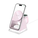 Зарядно Tech-protect QI15W-A43, 3in1 Magnetic Magsafe Wireless Charger, Baby Pink