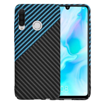 Калъф Techsuit - Carbonite FiberShell - Huawei P30 Lite / P30 Lite New Edition - Blue Pulse