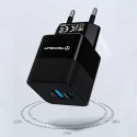 Зарядно Techsuit - Premium Wall Charger Tiny Series (CHPD216) - GaN, USB QC3.0, Type-C PD25W - White