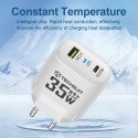 Зарядно Techsuit - Premium Wall Charger (CHPD174) - GaN, USB QC3.0, Type-C PD35W - White