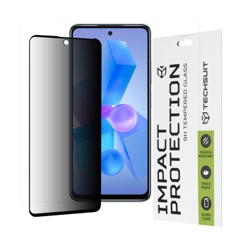 Стъклен Протектор Techsuit - 111D Privacy Full Glue - Infinix Hot 40 / 40 Pro / Tecno Spark 20 Pro / Pova 5 Pro