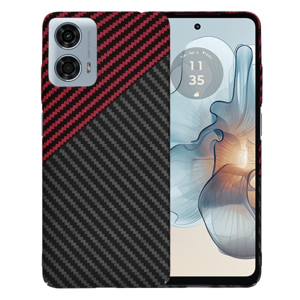 Калъф Techsuit - Carbonite FiberShell - Motorola Moto G24 Power - Red Vortex