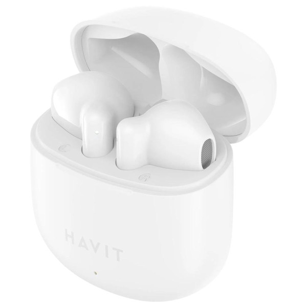 Безжични слушалки Havit TW976, Bluetooth 5.3, True Wireless Stereo, White