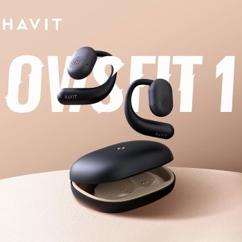 Безжични слушалки Havit OWS914, Bluetooth 5.3, ENC, Beige