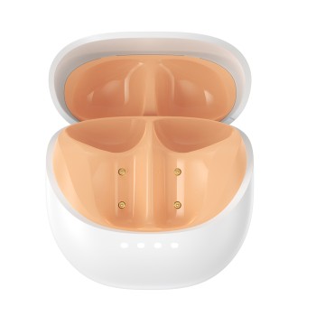 Безжични слушалки Havit Wireless Earbuds (TW931), Bluetooth 5.4, Half in-ear, TWS, ENC, White / Orange