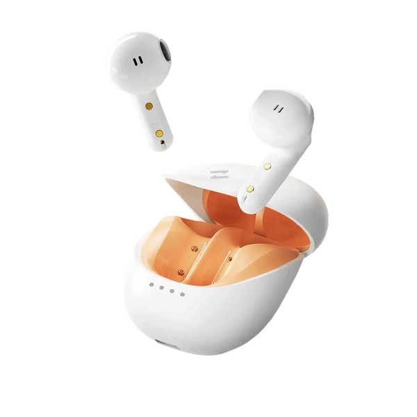 Безжични слушалки Havit Wireless Earbuds (TW931), Bluetooth 5.4, Half in-ear, TWS, ENC, White / Orange