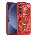 Калъф Techsuit - Luxury Glitter MagSafe - Samsung Galaxy S25 Plus - Red