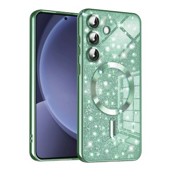 Калъф Techsuit - Luxury Glitter MagSafe - Samsung Galaxy S25 - Light Green