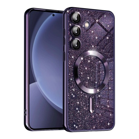 Калъф Techsuit - Luxury Glitter MagSafe - Samsung Galaxy S25 - Deep Purple