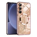 Калъф Techsuit - Luxury Glitter MagSafe - Samsung Galaxy S25 - Rose Gold